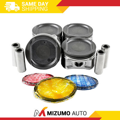 Pistons w/ Rings fit Fits 09-11 Nissan Versa 1.6L L4 DOHC 16v