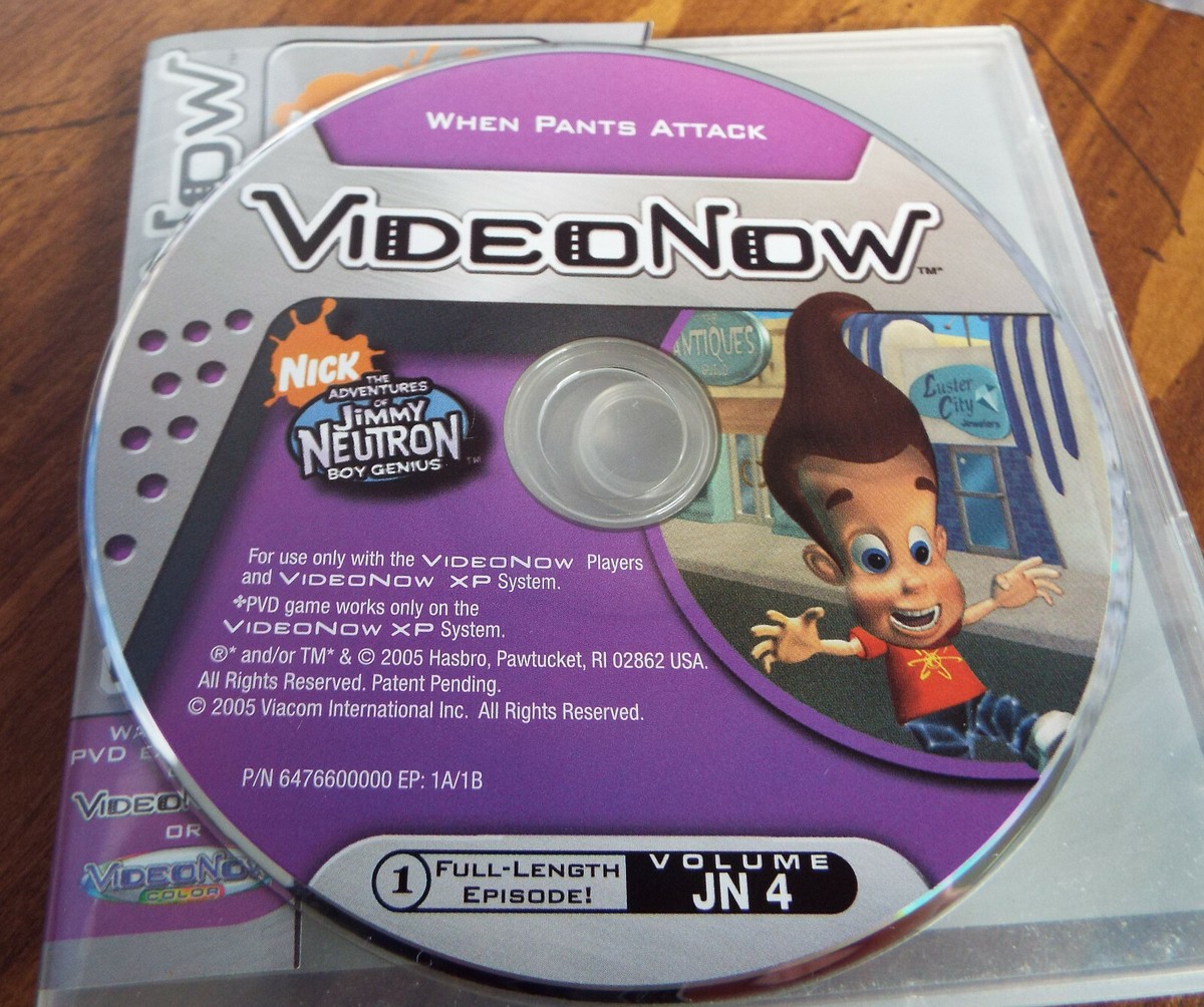 Hasbro VIDEO NOW JIMMY NEUTRON-WHEN PANTS ATTACK Disc Vol 4 NICK