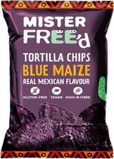 Mister Free'D Tortilla Chips - Blue Maize Real Mexican Flavour 135g - Pack of 6