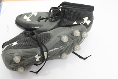 Under Armour ClutchFit Football Shoes Black and Gray YYII-S1 Size