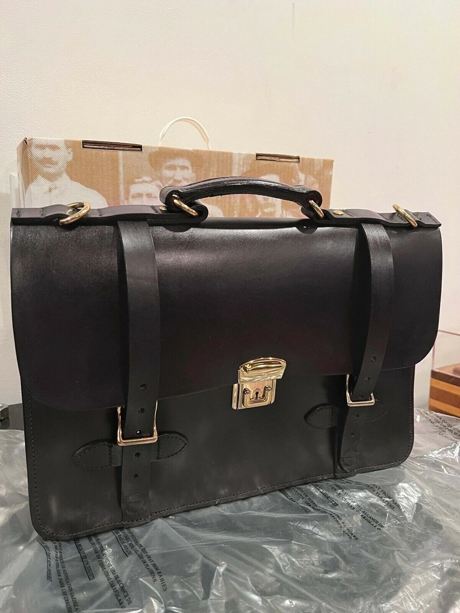 NEW Filson Field Satchel Briefcase Bag Birdle Saddle Leather