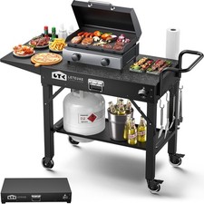 Leteuke Grill Cart for Blackstone Griddle, Portable Outdoor Black