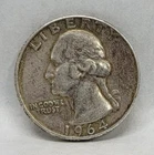 1964D Washington Quarter 90% Silver (Circulated)