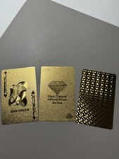 Gold Foil Poker Playing Cards With Matching Box