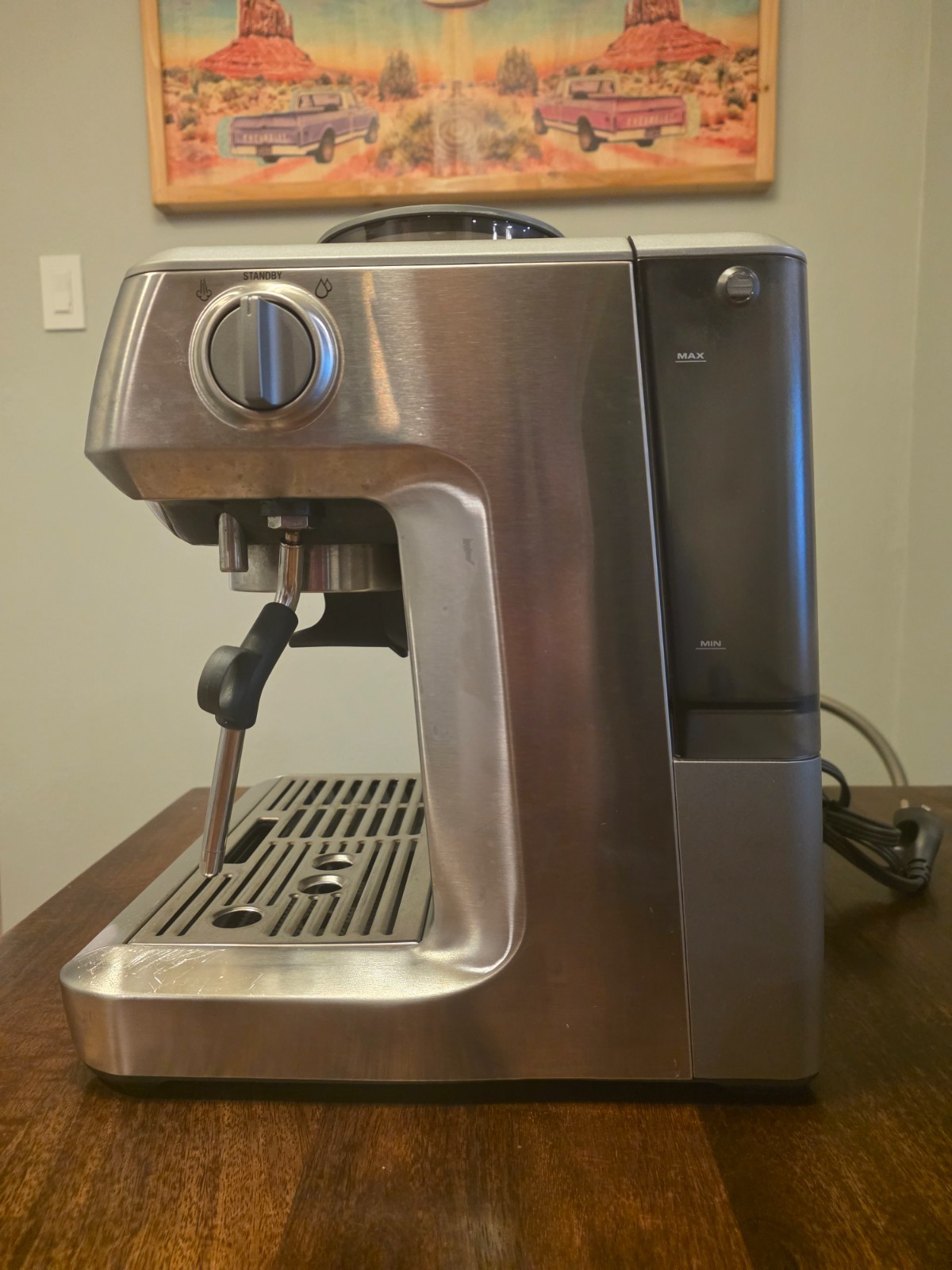 Breville Barista Express Espresso Machine - Silver alternate view 4