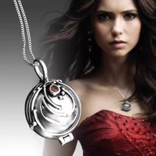 Collana con ciondolo The Vampire Diaries Elena 925 Ster Sliver retrò regalo Natale