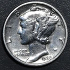 1930-S 10C MERCURY SILVER DIME KM# 140 Grade: VF A6639