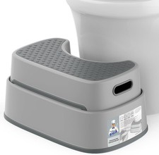 Adult Toilet Stool Squat Bathroom Foot Stool Anti Slip Light Dark Gray