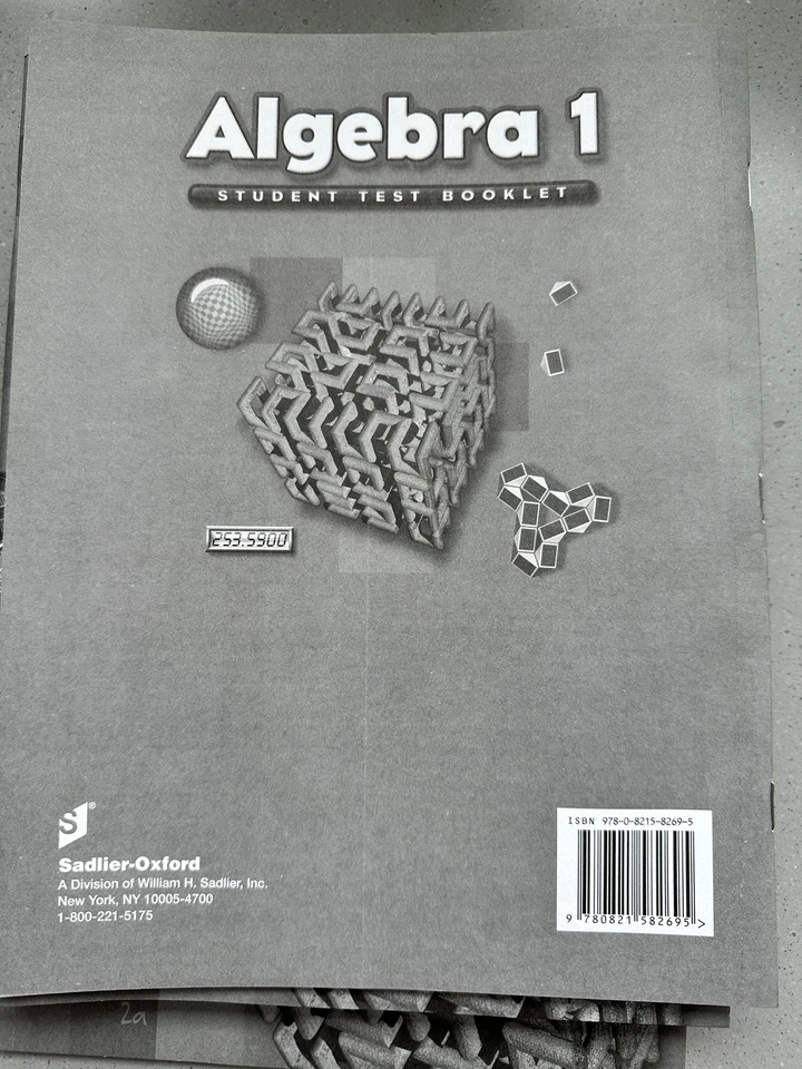Algebra 1 Student Test Booklet - Sadlier Oxford - Image 2 of 3