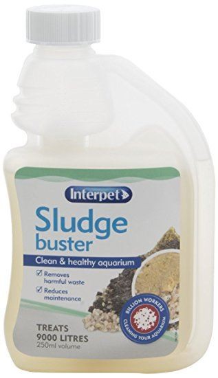 Interpet Aquarium Sludge Buster Clear Fish Tank Waste Bacteria Freshwater Marine