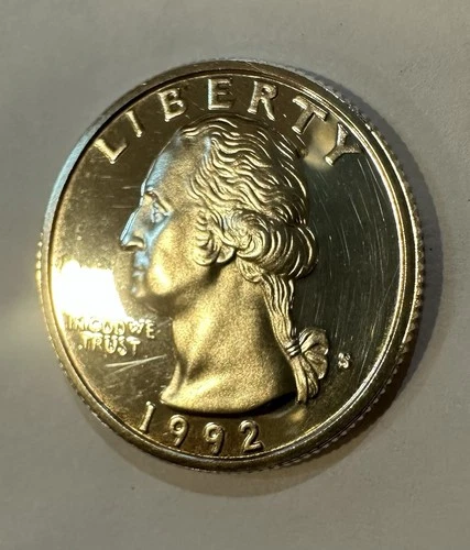 1992-S United States Proof 90%  Silver Washington Quarter, DCAM
