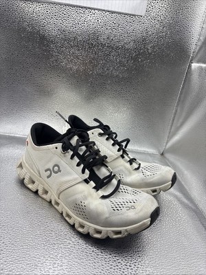ON Cloud X Running Shoes Women's SZ 6 White Cream Black Athletic Sneakers