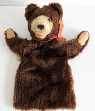 Vintage Steiff Brown Bear Hand Puppet - US Zone Germany - FREE Shipping
