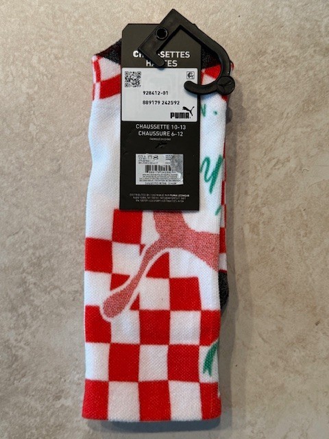 Puma Mens Socks Crew 1 Pair Size 6-12 Limited Edition Design Free Shipping thumbnail 3