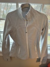 Lululemon Define Jacket Size 6 Heather Grey White Textured