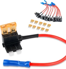 Nilight 12V Car Add-A-Circuit Fuse TAP Adapter with 5 Amp Standard APR ATO ATC B