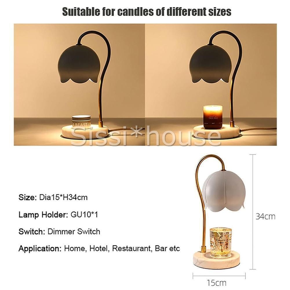 Dimmable Electric Candle Warmer Lamp Melting Wax Light with 2x 50W GU10 Bulb — image 6