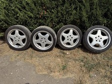 Set ofMercedes AMG W208 W202 W124 R170 17” Aero Alloys & Tyres Wheels Staggered