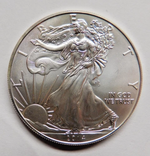 2014 American Silver Eagle Dollar Coin United States Mint 0.999 1 Troy oz BU