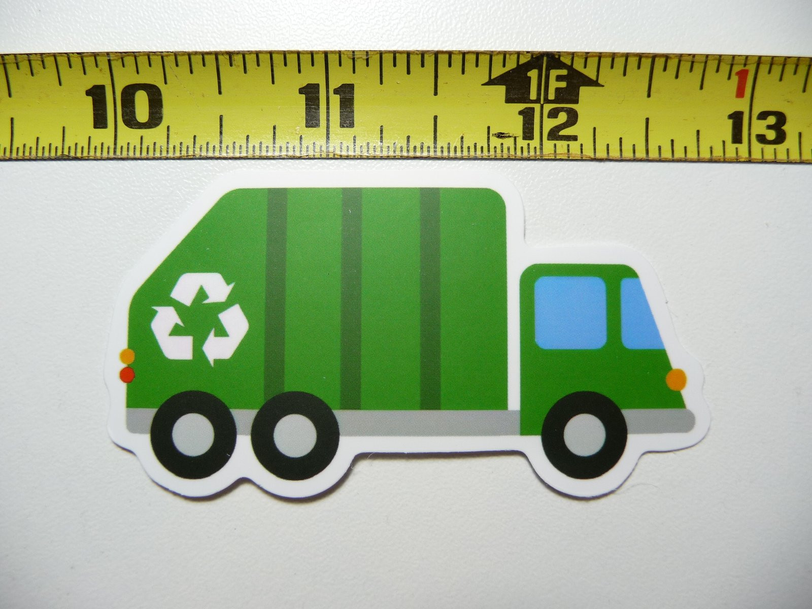 RECYCLING GARBAGE TRUCK DECAL STICKER FUN FUNNY CONSTRUCTION VEHICLE