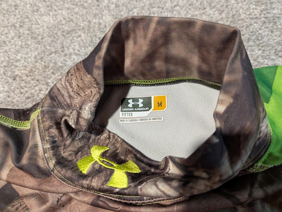 Underarmour Shirt Mens Medium Mossy Oak Break Up Infinity Camo Scent Control  - Image 2 of 4
