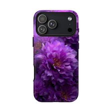 For iPhone/Galaxy/Pixel - Phone Ink Case - Purple Blossom Flower Petals