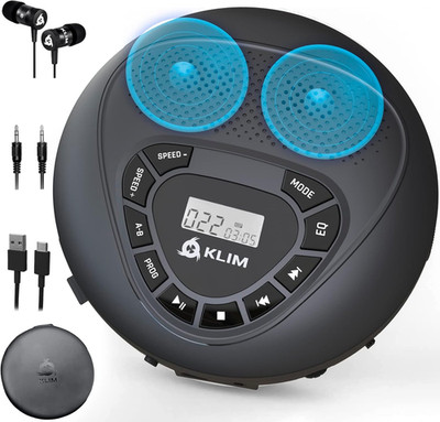 KLIM Speaker - CD Player Mit Lautsprecher - NEU - Wiederaufladbarer Akku - Tragb