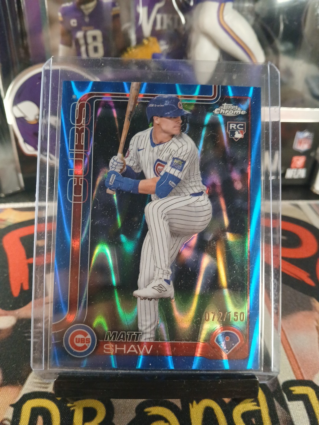 2025 Topps Chrome - Matt Shaw #219 Blue Refractor /150 (RC)