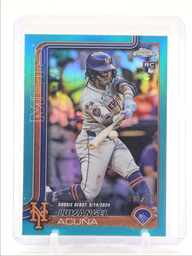 LUISANGEL ACUNA 2025 TOPPS CHROME UPDATE ROOKIE DEBUT TEAL RC /299 Q3694