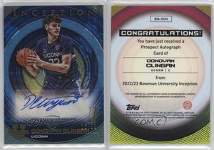2022-23 Bowman Inception University Blue Foil /99 Donovan Clingan #BIA-DCN Auto