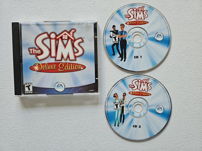 Sims Deluxe Edition (PC, 2002) With Original Case | Windows 2-disc Set | GOOD 