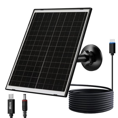 Zivif 10W USB-C Solar Charger with Glass Panel, USB Solar Panel for Security ...
