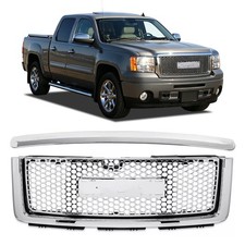 Fits 07-13 Gmc Sierra 1500 Front Bumper Upper Hood Grille Grill Molding