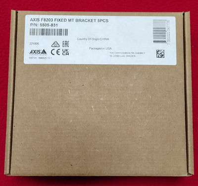 Axis F8203 Fixed Mount Bracket Set of 5 New Open Box