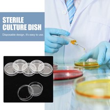 30 Pcs Laboratory Plastic Petri Dishes with Lid for Biology Experiment Supplies