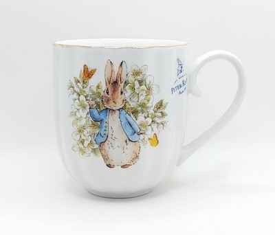 Peter Rabbit Spring Garden Coffee Mug 16Oz Porcelain, Bunny Cup By Zrike Brands 