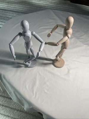 Lot Of 2 IKEA GESTALTA Mannequin Artist Doll Wooden Posable Human Model Stand