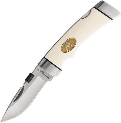 Katz Cheetah Small Lockback Folding Knife White Micarta 2.88''