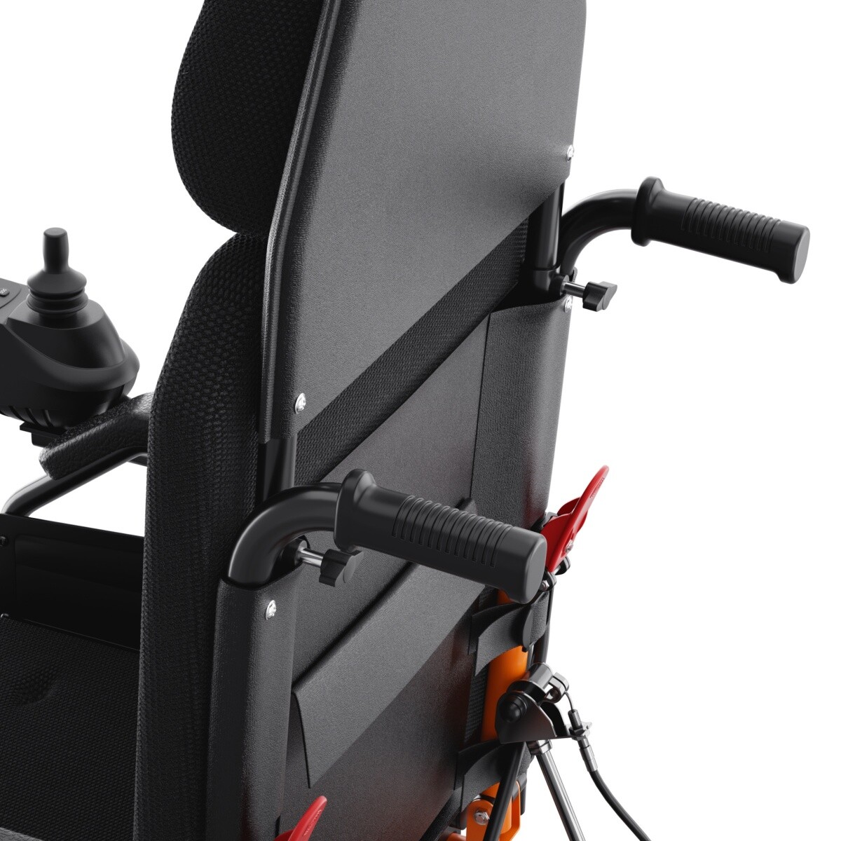 Foldable Reclining Electric Wheelchair Lightweight Mobility Aid Motorized Adults
