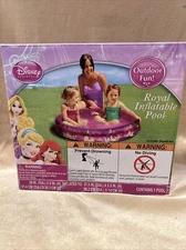 NIB 36"DIA x 8"H Disney Princess pink purple Royal Inflatable Pool toddler 