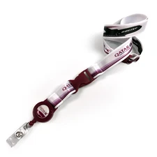 Qatar Airways Boeing Satin Polyester Lanyard HIGH QUALITY