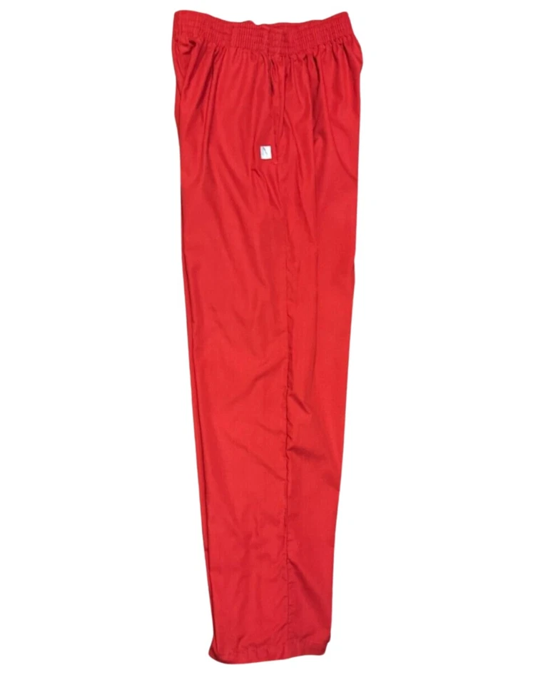 Pantalones exfoliantes suaves para mujer cintura elástica rojos talla mediana Foto 2 de 4