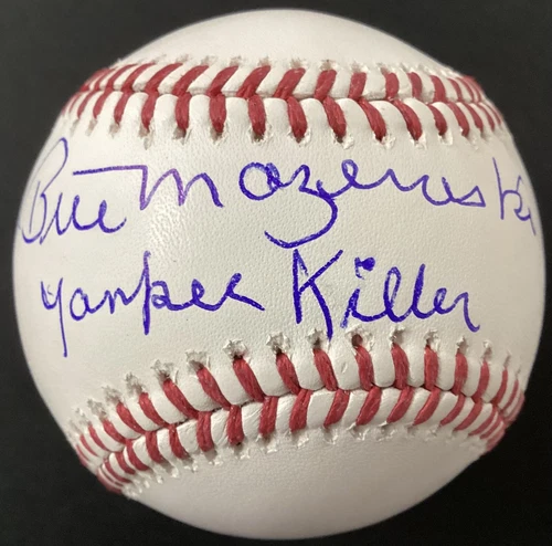 Bill Mazeroski Signed Baseball RDM Pirates Auto Yankee Killer Inscription JSA