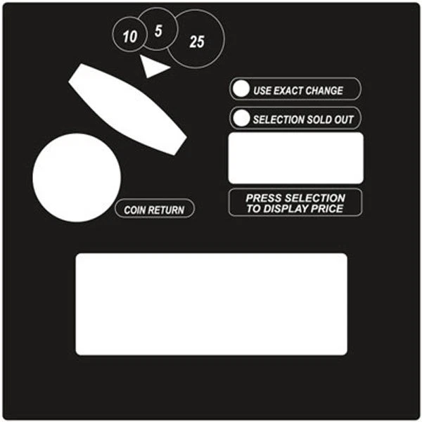 Coin insert bezel Vendo V-Max model 540, 630, 720, 840 and more black