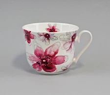 9952298 Porcelain Mug/Cup Decor Blossoms Pink Jameson&tailor 3 1/2x4 5/16in