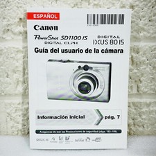 NEW  Canon PowerShot SD1100 IS Camera User Guide 1XUS Manual Espanol/Spanish