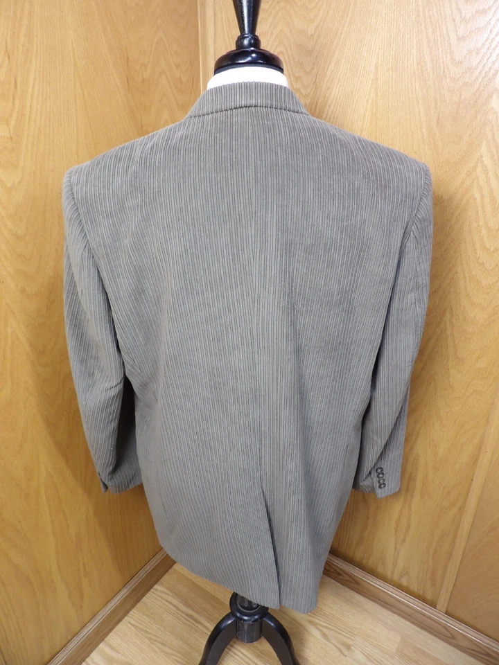 Blazer Hombre Abrigo Deportivo Chaqueta Perry Ellis 46L Gris Pana Nuevo Sin Etiquetas S#154 Foto 2 de 4