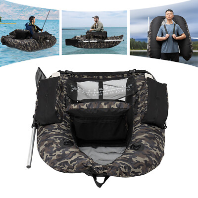 Portable Inflatable Fishing Boat Raft Backrest Adjustable Angle Within 130kg New
