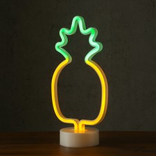 LED Neonlampe ANANAS stehend gelb Motivlampe Party Bar Tischlampe Dekoleuchte
