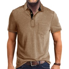 Men Polo shirt Leisure Breathable Summer Soft Mens Classic Short Sleeve